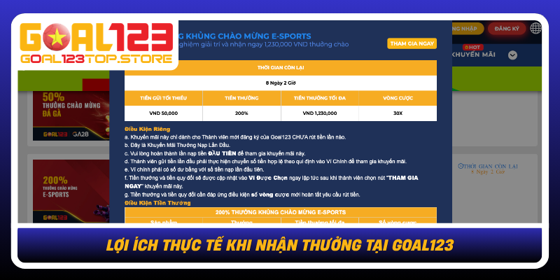 200% Thưởng Khủng Chào Mừng E-Sports Tại Goal123 2 Loi Ich Thuc Te Khi Nhan Thuong Tai Goal123