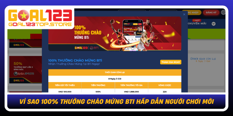 Vi Sao 100 Thuong Chao Mung Bti Hap Dan Nguoi Choi Moi